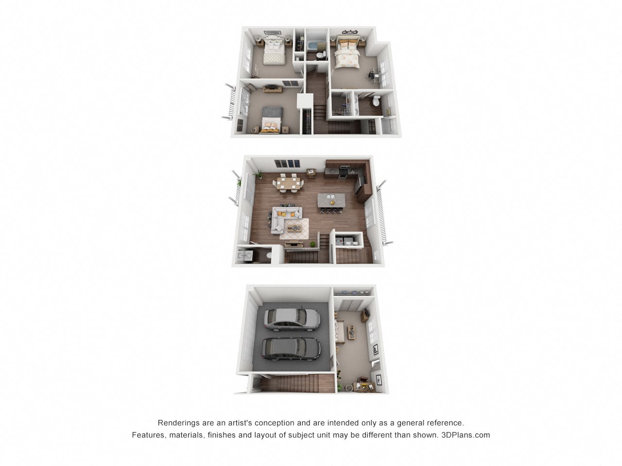 Three Bedroom | Two and One Half Bath